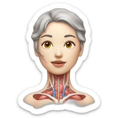 Art of woman's body scheme anatomy sticker