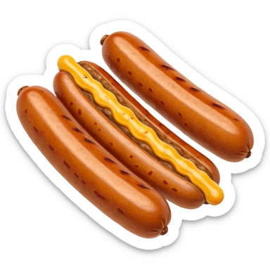 shorter romanian sausages with mustard sticker