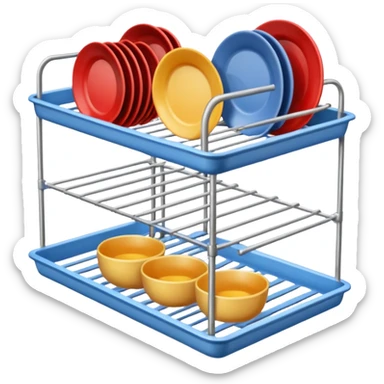 dishes drying rack sticker