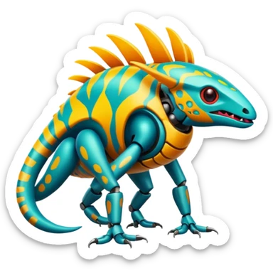  exotic tropical cyber-Litten-Linoone-Noibat-Fakémon-Pokémon-Vernid-creature sticker