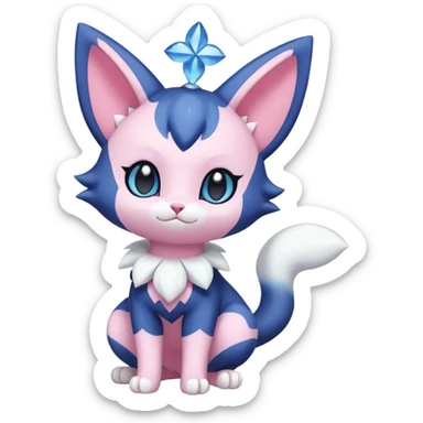Cute Glamorous Adorable Kawaii Royal Elegant Tall Pretty Beautiful Skitty-Meowstic-Gorebyss-Pokémon (full body) sticker