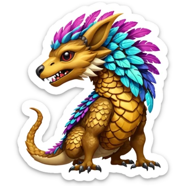 Vernid-Protogen-Grem2-Wickerbeast-Bagbean-animal-fusion-hybrid-creature sticker