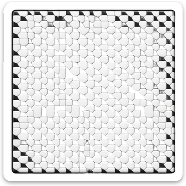 Black and white squares sticker