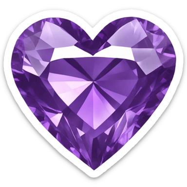 56 karat Purple Heart shaped diamond  sticker