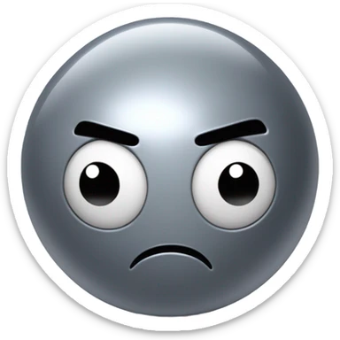 Metal cute Kirby bubble Gray ball driving on car wheels with mad eyebrows  sticker