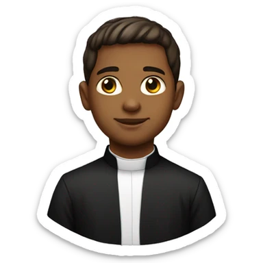 young catholic priest sticker