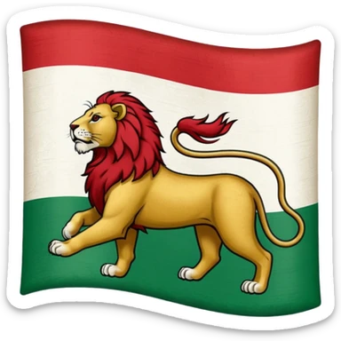 The persian flag with the lion that was there before the revolution sticker