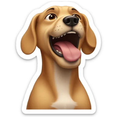 dog singing bad habit  sticker