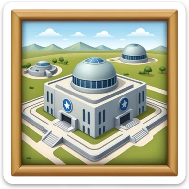 modern military defense facility sticker