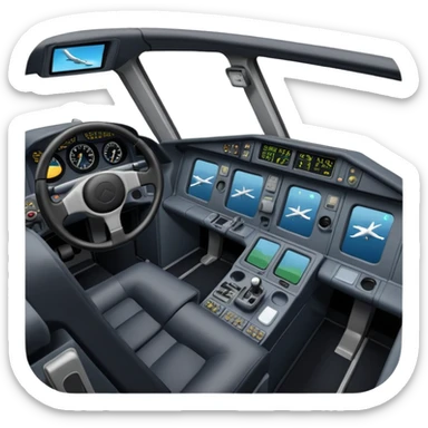 An airbus A380 sidestick in the cockpit  sticker