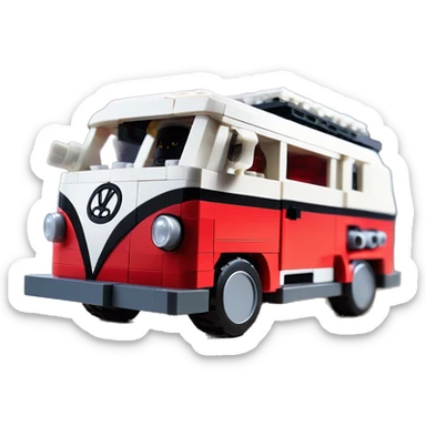 Lego Barbie dream nightmare vw bug rv camper Haunted Cabin Darth Vader’s ice cube race car with bright white headlights and light saber bumpers  sticker