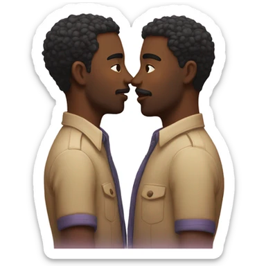 Two gay men kissing sticker