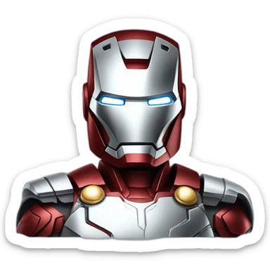 iron man avec le marteau de thor sticker