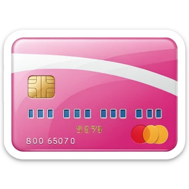 mix pink and white bank and credit card sticker