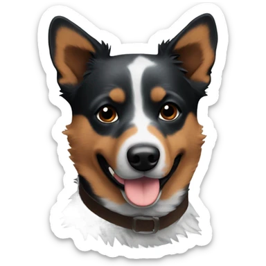 Blue black and brown heeler dog sticker