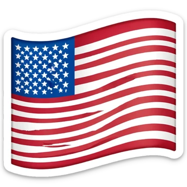 usa flag in distress sticker