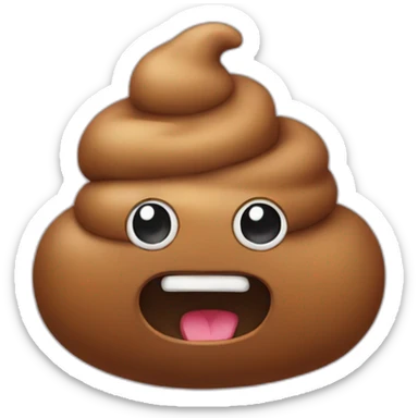 poo phone sticker