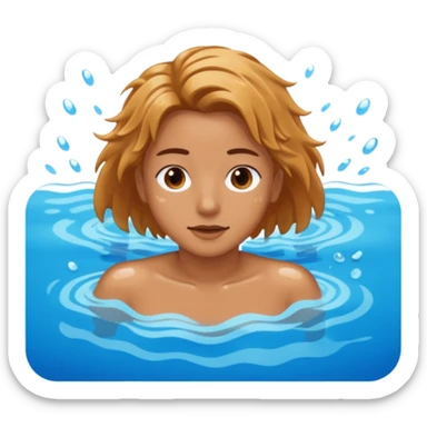 swimming laps in a pool  sticker