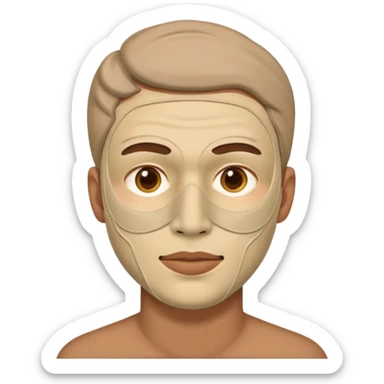 man, Skincare face mask sticker