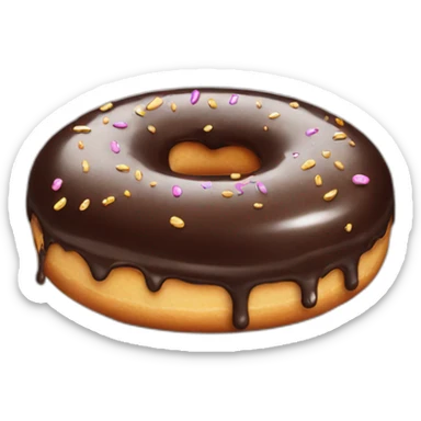 crying chocolate donut sticker