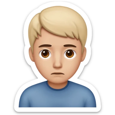 person contemplating a situation of being lost sticker