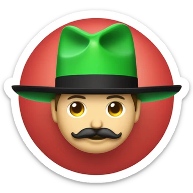  Elon musk eloncho with big mustache and black sombrero mexican hat and Tesla logo red green white Mexican shirt Tesla symbol token sticker