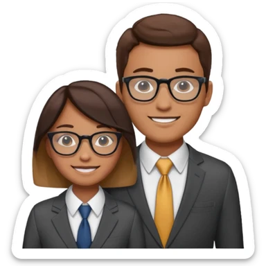 i need an image of a man named clyde who provides basic credit reports. his girlfriend bonny is abind market analyst sticker