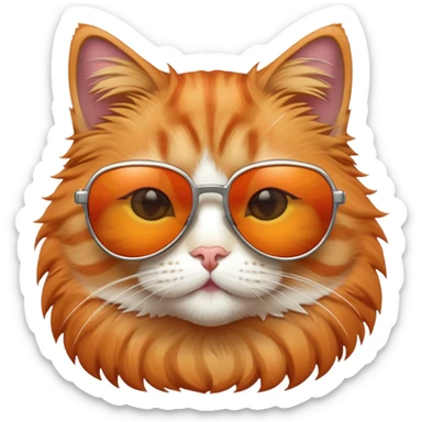 Cat with sunglass sticker
