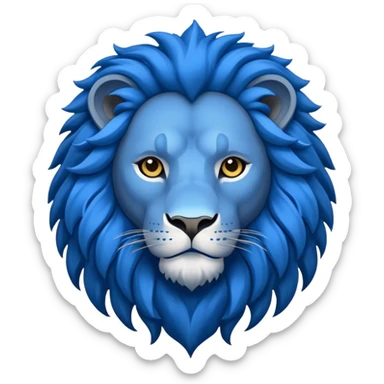 Un emoi sa semene cu stema lui chelsea un leu albastru  sticker