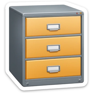 filing cabinet with vertical stacked drawers sticker
