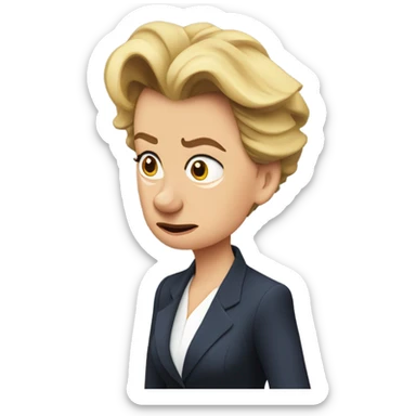 Ursula von der Leyen sad sticker