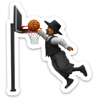 Amish slam dunk sticker