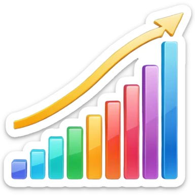 grafico de barras ascenndente y descendente sticker