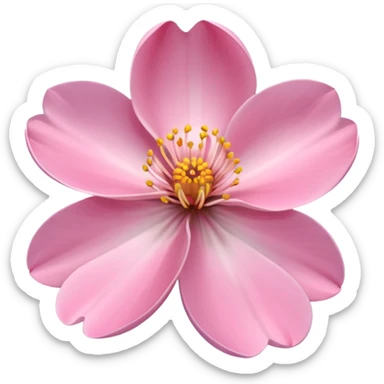 A bright spring blossom with soft pink petals opening gently sticker