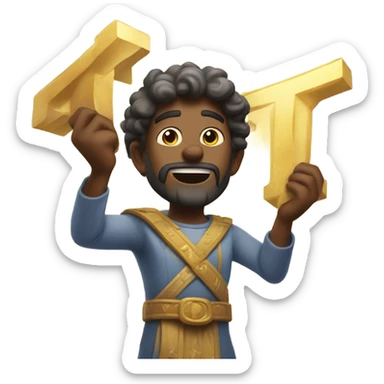 God holding a sign in the sky that says “don’t crash out” sticker