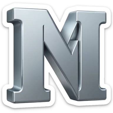 two letters beside eachother the first one says N and the second says O sticker