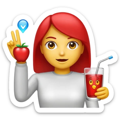 Android comendo maçã sticker