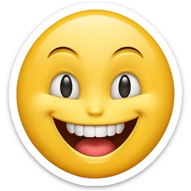 Weird creepy smile emoji sticker