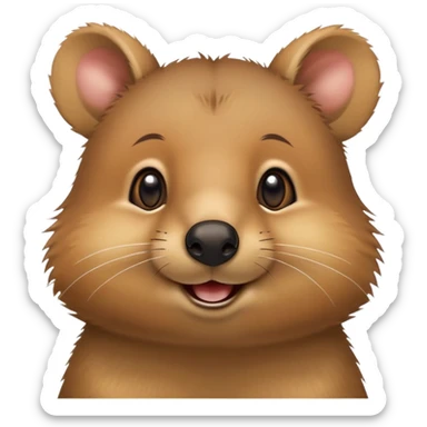 cinematic-quokka-realistic-full-body-standing-emoji,-small-round-frame-balanced-on-tiny-strong-hind-legs,-fluffy-brown-fur-radiating-a-warm-softness,-big-round-eyes-filled-with-joy-and-innocence,-tiny-clawed-paws-held-close-to-chest,-cheerful-smile-exuding-endearing-happiness,-simplified-yet-realistic-focused-features,-highly-detailed,-glowing-with-a-sunny-warmth
cinematic-cute-smiling-quokka-portrait-emoji,-head-tilted-playfully-and-inquisitively,-featuring-a-fluffy,-round-face-with-a-naturally-cheerful-grin-and-bright,-sparkling-eyes-full-of-playful-curiosity,-simplified-yet-irresistibly-adorable- copy sticker