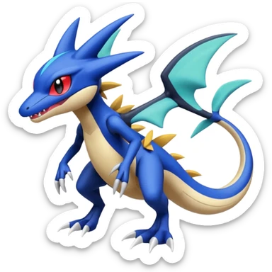 Meloetta-Garchomp-Greninja-Pokémon-Fakémon-fusion-hybrid-creature sticker