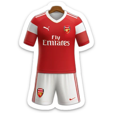 Arsenal football club home kit sticker