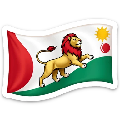 Iranian flag before the Islamic revolution  sticker