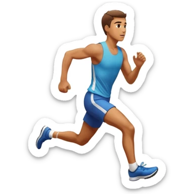 Man trying to catch up to car sticker