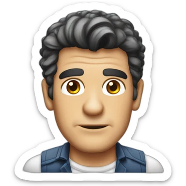 antonio banderas cartoon wearing shirt sticker