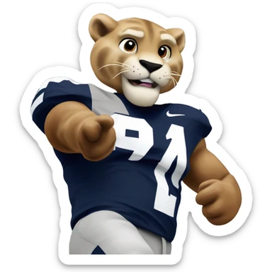 Penn state Nittany lion celebrate touchdown sticker