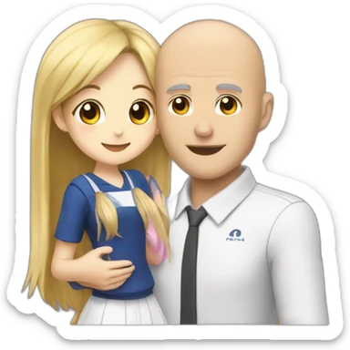 Pioli coach holding anime girl sticker