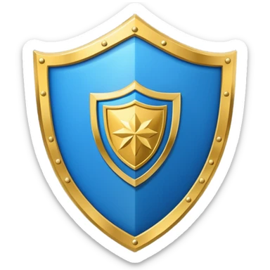 Gold Shield with blue interior and gold banner from Film Studios sticker