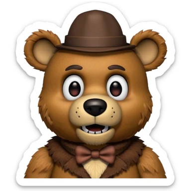 Freddy Fazbear (small hat) from Five Nights At Freddy's Movie sticker