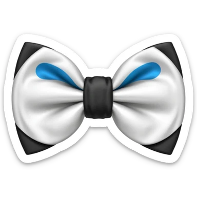 White bow tie like iPhone Emoji boetie sticker
