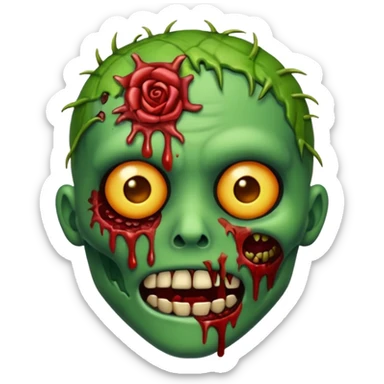 Oi eu quero um emoji de zumbi sticker